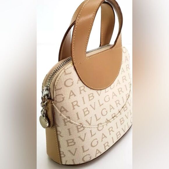 BVLGARI Logo Mini Tote Bag Leather - Picture 6 of 13